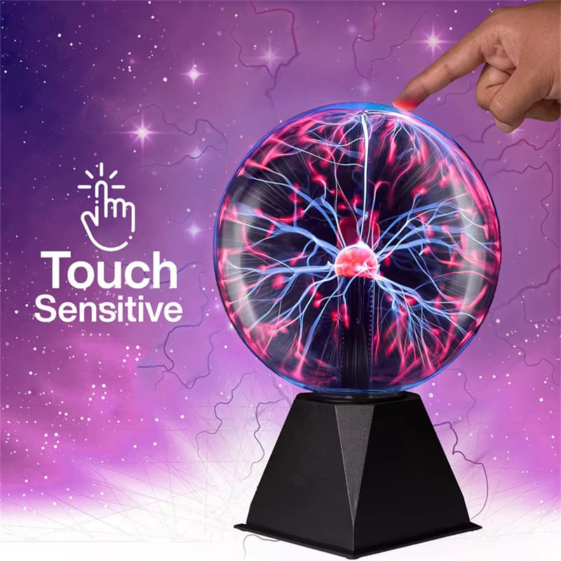 Touch control Glass Plasma Light Bedroom Decor Kids Gifts