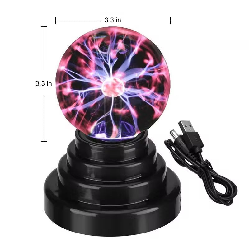Touch control Glass Plasma Light Bedroom Decor Kids Gifts
