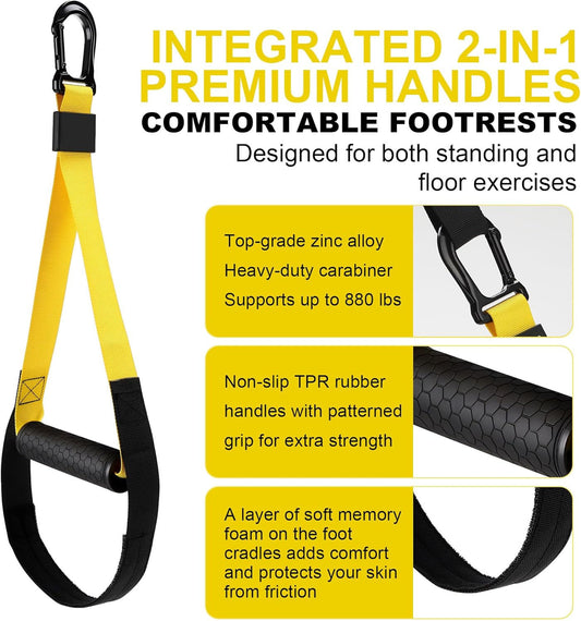 Full-Body Workout with Suspension Trainer Straps for Gym Equipment