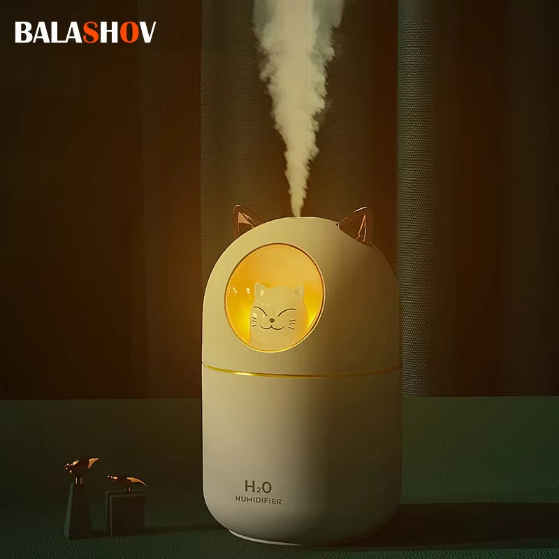 Air Humidifier Cute Cat Ultra-Silent USB Office Household