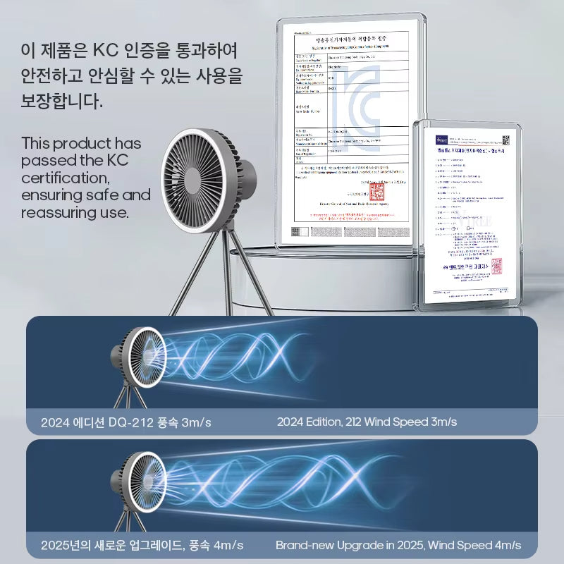 Wireless Ceiling Electric Fan with Power Bank LED Lighting
