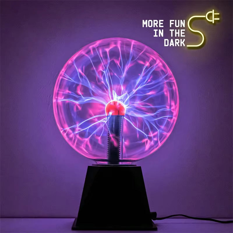 Touch control Glass Plasma Light Bedroom Decor Kids Gifts