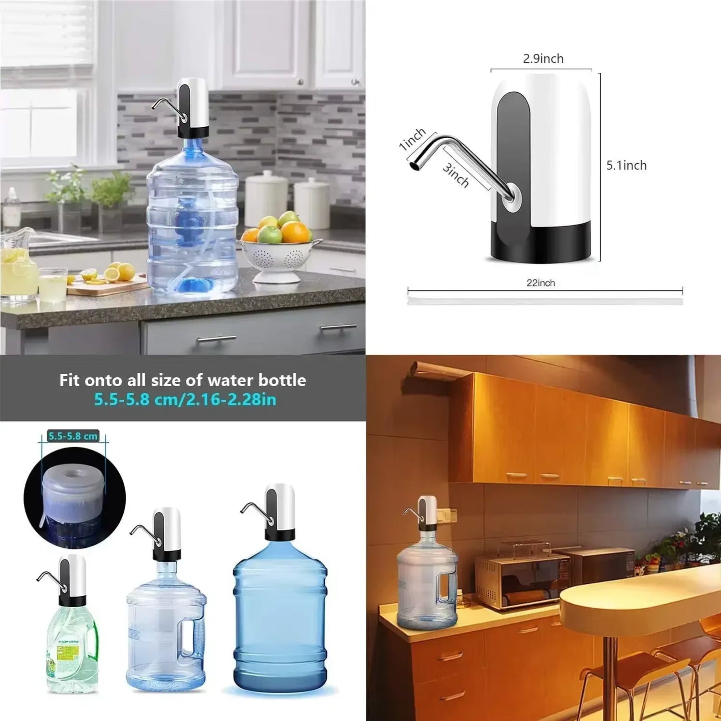 USB Rechargeable Electric Water Dispenser Pump