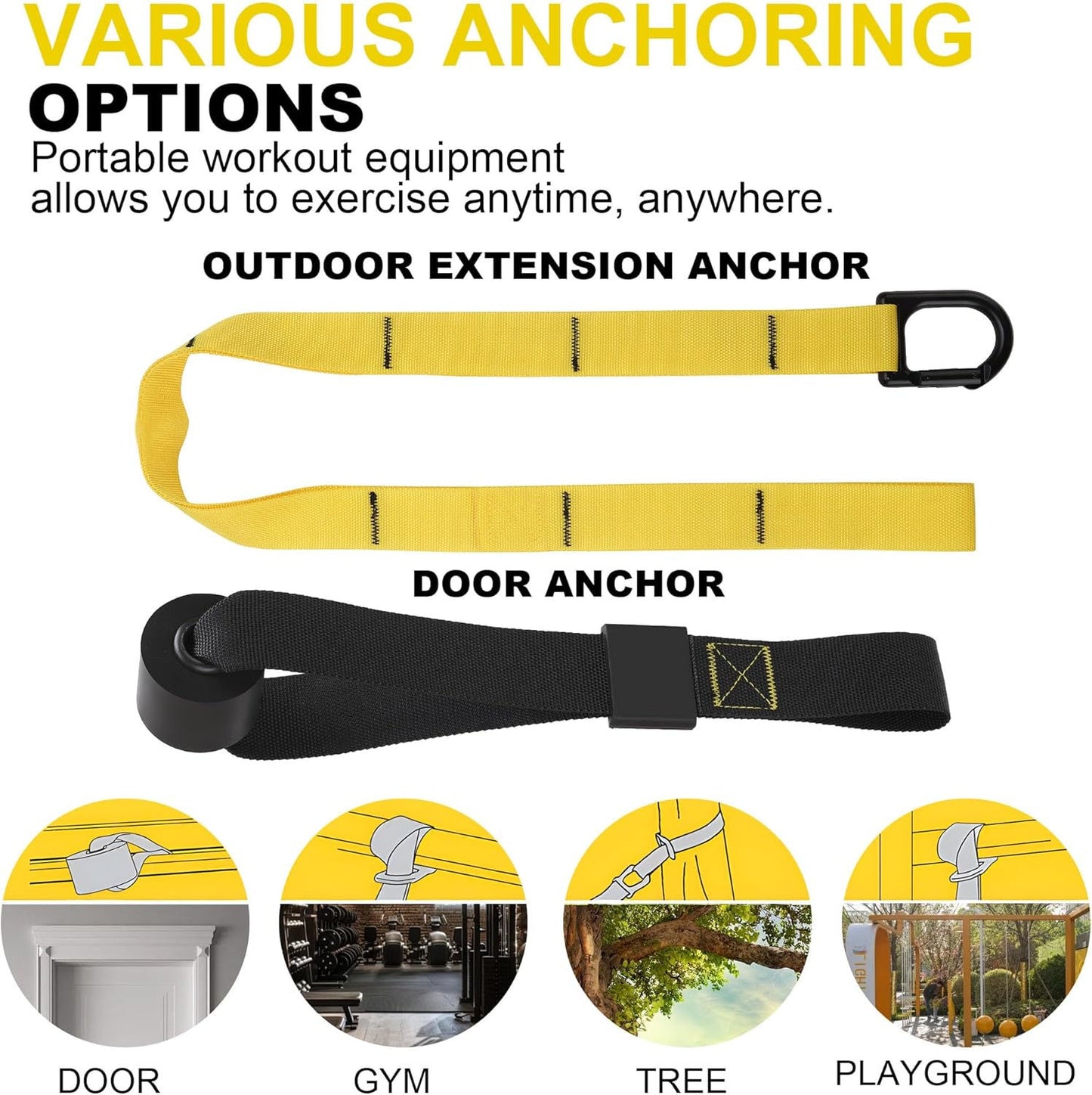 Full-Body Workout with Suspension Trainer Straps for Gym Equipment