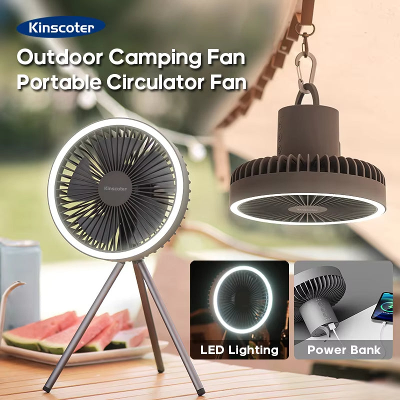 Wireless Ceiling Electric Fan with Power Bank LED Lighting